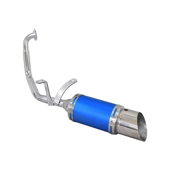 AlveyTech Short Performance Exhaust System for GY6 150cc Scooters & Go-Karts (Blue)