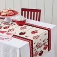 thumbnail image 4 of Valentine's Day Table Runner, Be Mine Love Romantic Heart Red Black Plaid Washable Cotton-linen Table Runners Dining Kitchen Decoration for Everyday Home Wedding Party Decor, 13 x 36 Inch, 4 of 9