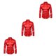 thumbnail image 3 of Qarigey Camisa transpirable para hombre Satén con mangas largas - Trabajo Boda o hogar Camisa para hombre Manga larga formal Rojo grande S Type1 NO1, 3 of 6