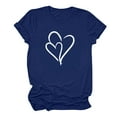 thumbnail image 6 of Tbopshirt Valentine's Day T-Shirts for Women Short Sleeve Graphic Tees, Plus Size Tops,Valentines Day Fashion Crewneck Printing Love Heart T-Shirt Casual Loose Womens Tops S-XXXL, 6 of 6