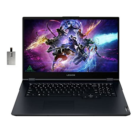 Lenovo 2023 Legion 5 17.3" 144Hz Gaming Laptop, AMD Ryzen 7 5800H, 64GB RAM, 2TB PCIe SSD, NVIDIA GeForce RTX 3050, Backlit Keyboard, Phantom Blue, Windows 11, 32GB SnowBell USB Card (used)