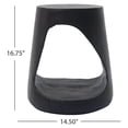 thumbnail image 2 of SONGMY Hollow MGO Accent Side Table, Unique Modern End Table with Wide Pedestal & Tabletop, Small Drink Tables for Living Room, Bedroom Night Stand Bedside Table, No Assembly Required, Black, 2 of 7