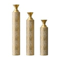 thumbnail image 7 of Aukfa Tall Floor Vase for Flowers,Set of 3 Large Metal Glazed Vase,25"/29"/34",Gold, 7 of 7