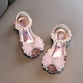 thumbnail image 6 of Otqutp Holiday Shoes for Flower Girls Fashion Spring and Summer Children Dance Shoes Girls Dress Performance Princess Shoes Rhinestone Pearl Bow Buckle Light and Breathable Shoes, 6 of 9