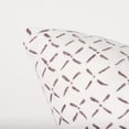 thumbnail image 4 of Mercana Jayden Cream W/ Merlot Print Linen Square Decorative Pillow Cover, 4 of 7
