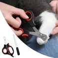 thumbnail image 2 of Dog Nail Scissors with Rounded Tips Non Grip for Stress Trimming Pet Grooming Tool Includes Nail Scraper for Easy Cleaning, 2 of 9