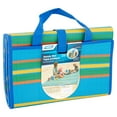 thumbnail image 3 of Camco 42815 60" x 78" Handy Mat with Carrying Strap - for Picnics, Beach, RVing and Outings - Blue/Green Stripe, 3 of 5