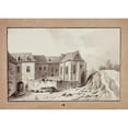 thumbnail image 3 of Jacques Bertaux 18x14 Black Modern Framed Museum Art Print Titled - Demolition of the Church of the Chartreux De Paris (1801), 3 of 5