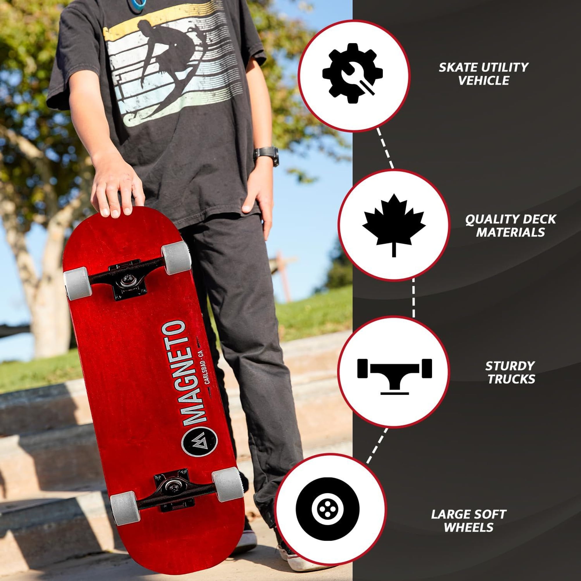 スケートボード SLIDE TruckSet New x 5set Magneto SUV Complete Skateboards | Fully Assembled 31.5