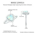 thumbnail image 6 of Rosec Jewels Heart Shaped Ethiopian Opal Ring with Diamond Halo - Engagement Ring, 925 Sterling Silver, US 11.00, 6 of 10