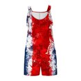 thumbnail image 4 of Summer Saving!Womens Patriotic Rompers Jumpsuits Short Casual Summer Outfits 2024,4th Of July Outfits for Women Romper,Sleeveless Shorts Overalls Jumpsuits with Pockets Loose Comfy Fashion Clothes, 4 of 5