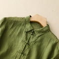 thumbnail image 4 of Men's Vintage Short Sleeve Shirt - Breathable Chinese Style, Stand Collar Buttons, Cotton Fabric, Casual Sophisticated Outfit, 4 of 6