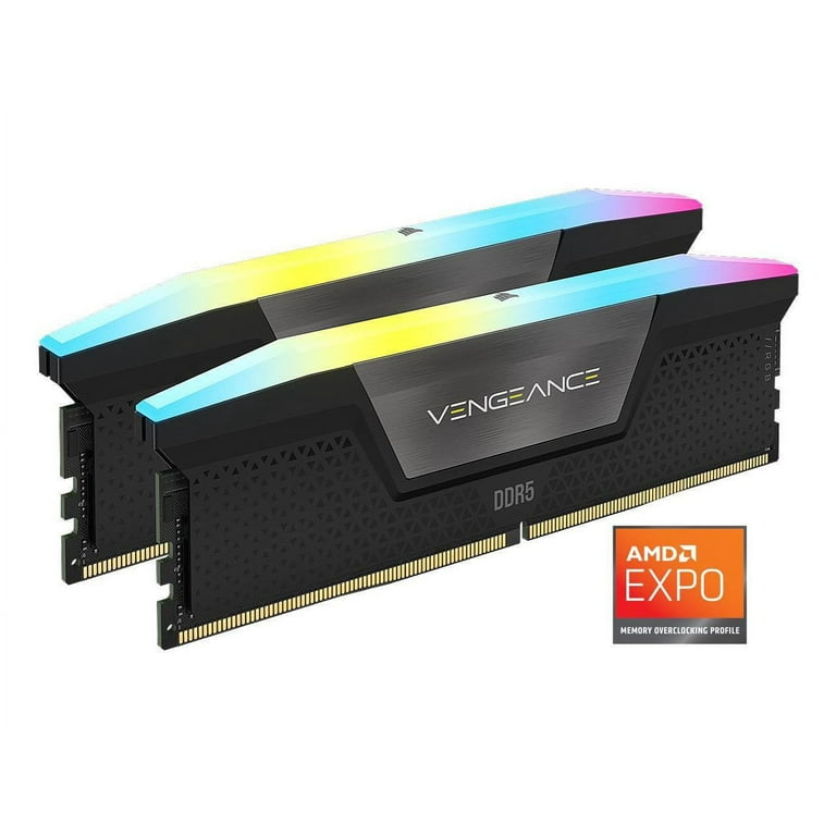 CORSAIR Vengeance RGB 32GB (2 x 16GB) 288-Pin PC RAM DDR5 7200 (PC5 57600) Desktop  Memory Model CMH32GX5M2X7200C34 