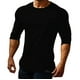 thumbnail image 2 of pstuiky camisetas de manga larga para hombre, Camisa deportiva de manga larga raglán con cuello redondo, transpirable y elástica, de color liso, para hombre camisetas de hombre xxl, 2 of 4