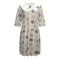 thumbnail image 5 of Babysbule Womens Dresses Fashion Women's Casual Half Sleeve V-Neck Dots Printed Ladies Loose Long Dress, 5 of 7