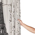 thumbnail image 5 of Vintage Paris Eiffel Tower Waterproof Polyester Shower Curtain for Bathroom with 12 Hooks, 72×72 in, 5 of 7