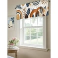 thumbnail image 6 of Curtain Valance for Windows,Mid Century Abstract Geometric Kitchen Valances Rod Pocket Short Curtains,Boho Leaves Nordic Arch Sun Window Treatment Panel for Bedroom Bathroom 54"x18", 6 of 7