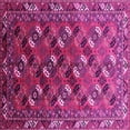 thumbnail image 1 of Ahgly Company Indoor Square Oriental Pink Industrial Area Rugs, 3' Square, 1 of 4