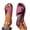 Pink, variant on Womens Peep Toe Platform Sandals Colorblock Chunky Thick Sole Slip On Indoor Outdoor Summer Mules