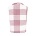 thumbnail image 4 of Dwaogom Women Vest Lapel Open Front Buffalo Plaid Sleeveless Cardigan Jacket Coat, 4 of 7