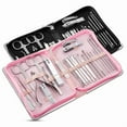 thumbnail image 7 of 26 Pieces Nail Clipper Set Nail Art Set Zipper Bag Rose Gold Dead Skin Pliers Pedicure Knife Acne Needle Manicure Set Gift (Rose Gold), 7 of 7