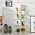 thumbnail image 2 of Costway 8-shelf Bookcase Freestanding Tree shelf Display Storage Stand White, 2 of 11
