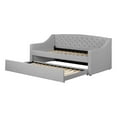 thumbnail image 3 of South Shore Tiara Upholstered Daybed With Trundle, Soft Gray, 3 of 14