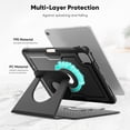 thumbnail image 4 of FJLBDE Case for iPad Pro 11 Inch 2022/2021/2020/2018 4th/3rd/2nd/1st Gen, 360 Rotating Stand iPad Protective Case Cover with Auto Wake/Sleep, Black, 4 of 7