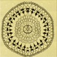 thumbnail image 1 of Ahgly Company Machine Washable Indoor Square Transitional Sun Yellow Area Rugs, 4' Square, 1 of 7
