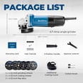thumbnail image 3 of Restored DongCheng Angle Grinder 4-1/2 inch 6.7-Amp Paddle Switch 11800RPM Power Electric Grinder Tools with Cutting & Grinding Wheels, Flap Discs, Auxiliary Handle for Metal & Rust Removal (Refurbished), 3 of 8