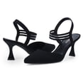 thumbnail image 3 of Womens Slingback Kitten Heels Pumps Ankle Strap Strappy Pointy Toe Heel Sandals, 3 of 16