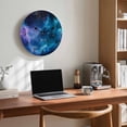 thumbnail image 6 of Wall Clock 14 Inch Blue Purple Galaxy Round Silent Decorative Wall Clocks Battery Operated for Living Room Bedroom Kitchen Classroom Decor, Universe Space,Large, 6 of 7