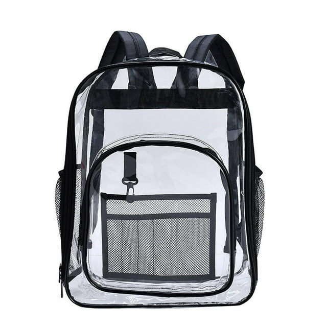 EQWLJWE Clear Mini Backpack Approved Clear Backpack Small for Work, Travel, Concert, Beach & Sports