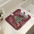 thumbnail image 7 of Ryvnso Christmas Tree Reindeer-r1 Dish Drying Mat for Kitchen Countertop 18x24 Large Dish Pad Drainer Rack Dish Sink Mats, 7 of 7