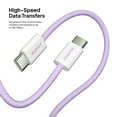 thumbnail image 5 of Liquipel Powertek Pastel Braided USB-C to USB-C - Purple, 5 of 7