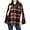Multicolor, variant on Fall Winter Women Plaid Cape Coat Double Breasted Lapel Poncho Cloak Jacket
