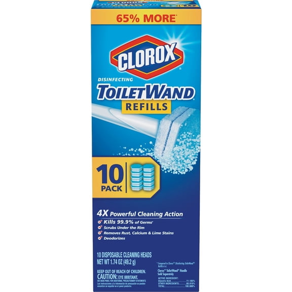 Clorox ToiletWand Disposable Wand Refills - Disinfecting Toilet Cleaner - 10 Count