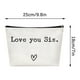 thumbnail image 2 of Bolsa de maquillaje Sister - Regalo de Echarte de menos con cita inspiradora, funda portátil de hieto para mujeres, 1 Count, 2 of 4