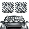 thumbnail image 2 of Goofa Daisies Flowers Pattern 2 Piece Car Windshield Sun Shade Foldable | Front Windshield Shade for Sun, Heat and UV Rays | Sunshade for Car Front Window-Small, 2 of 7