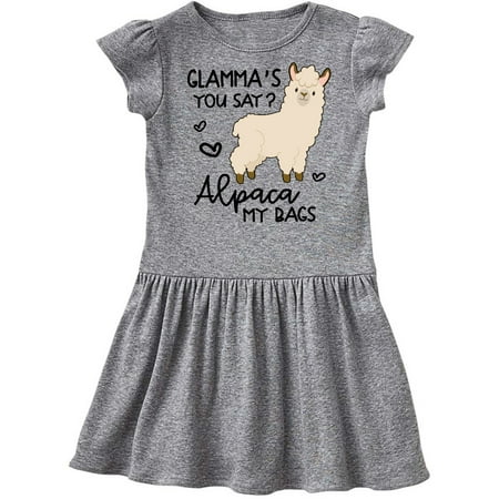

Inktastic Glamma s You Say Alpaca My Bags Gift Toddler Girl Dress