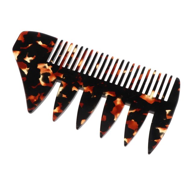 Peine para peinar el cabello jinwen Peine de dientes ancho para hombres Negro