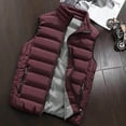 thumbnail image 2 of Men Autumn Winter Coat Padded Cotton Vest Warm Hooded Thick Vest Tops Jacket XL, 2 of 4