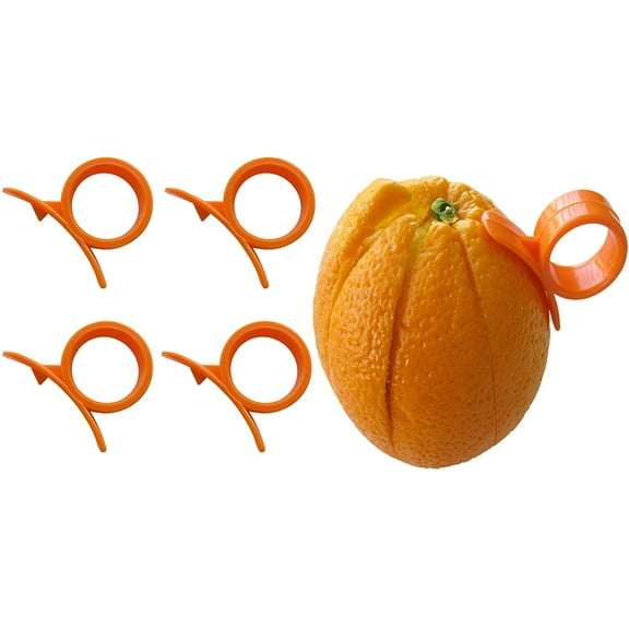 4 Round Orange Citrus Fruit Peelers