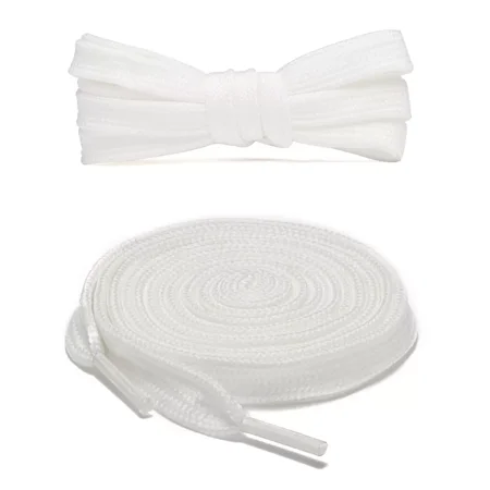 

1pair Double Layers Flat Boot Shoe Laces Strings White for Sneakers Tennis Shoes