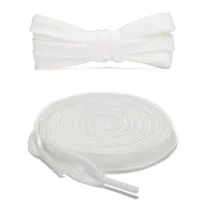 1pair Double Layers Flat Boot Shoe Laces Strings White for Sneakers Tennis Shoes