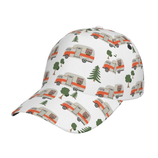 Fotbe Camp Van Gorro Clásico de Béisbol, Gorra Ajustable con Broche Snapback, Gorro de Exterior de Algodón Suave