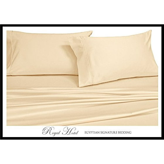 Royal Hotel S Solid Ivory 600 Thread Count 4pc Olympic Queen Bed Royal Hotel S Solid Ivory 600 Thread Count 4pc Olympic Queen Bed Sheet Set 100 Percent Cotton Sateen Deep Pocket Com