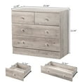 thumbnail image 6 of Ktaxon 4 Drawers Dresser Chests for Bedroom, Wood Chset of Drawers,Dressers Organizer for Bedroom, Living Room,Hallway, Gray, 6 of 11