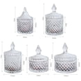 thumbnail image 6 of European Style Relief Process Storage Jar with Cover - Multifunctional Ornamental Desktop Storage - Clear Glass Jewelry Candy Jar - Household Supply, 6 of 8