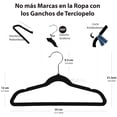 thumbnail image 2 of MAGMALIFE 50 Ganchos de Terciopelo para Ropa Infantil, Gancho Plateado Giratorio de 360 Grados, Adecuado para Todo Tipo de Ropa, Antideslizante, 35 cm de Largo (Negro), 2 of 8